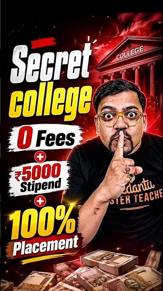 ₹0 Fees + ₹5000 Monthly Stipend 😱Government Funded Colleges in India! #jee #isiexam #iiser #harshsir