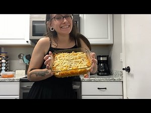 Making spaghetti bake with leftover spaghetti!