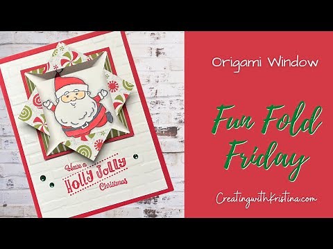 Origami window Christmas card tutorial