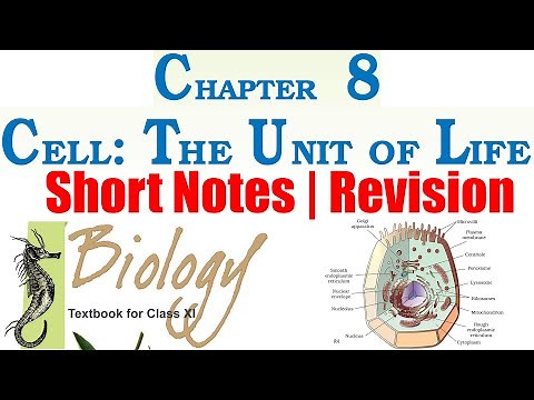 8. CELL: THE UNIT OF LIFE (Short Notes | Revision) | Class 11 Biology NCERT