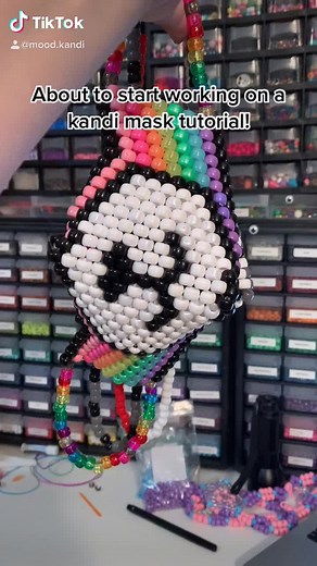 DIY Kandi Mask Tutorial for Rave Scene | Craft & EDM TikTok