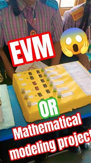 EVM or mathematical modeling project 😱🧮🤯#maths #warangal #school #project #shorts #project