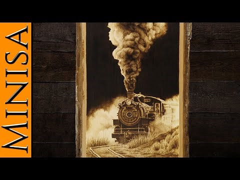 Pyrography: How to woodburn a Train with Steam Cloud!