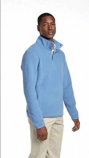 Brooks Brothers® Fleece 1/4-Snap Neck BB18612