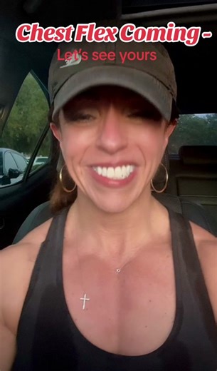 Show me those pecs 💪🏼 …,I’m not doing too bad for a chick who trains chest 1x2 weeks . . ##pecpop##pectorals##genetics##chestflex##chesteorkout##fyp##gymtok##gymrat##womenwholiftheavy##womensphysique##musclesandcurves##goodmorningtiktokfamily❤️