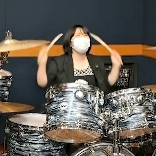 Sanae Takaichi playing the drums