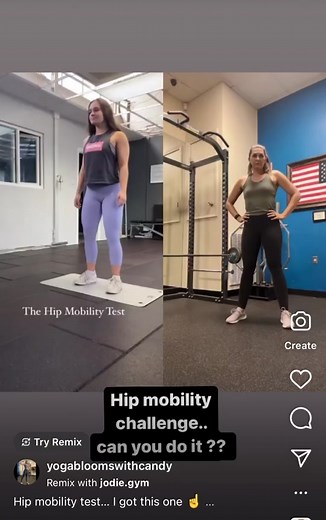 Hip mobility test .. #challenge #test #consistency #flexibility