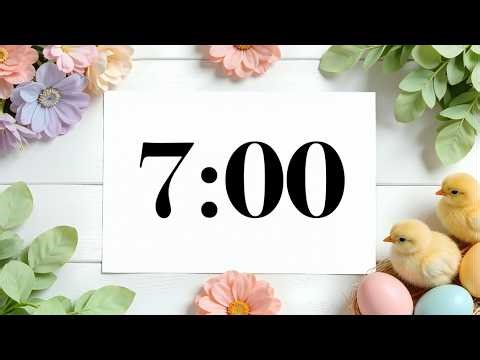 7 Minute Spring Focus Timer | Flowers, Chicks, & Relaxing Acoustic Music (No Lyrics)