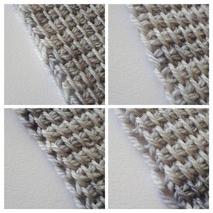 Edge stitches at the end of the forward pass - Rachel Henri crochet design