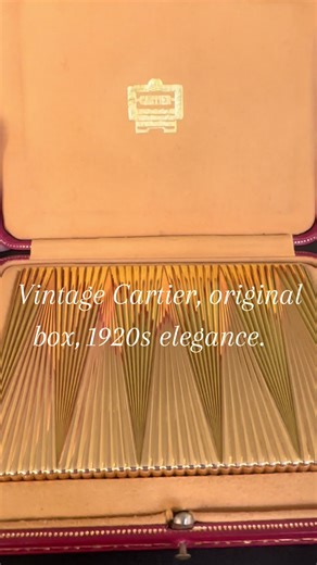 Step into the elegance of the 1920s—an authentic Art Deco treasure by Cartier, Paris. Crafted in 18k gold and bearing its original Cartier mark, this timeless piece is beautifully preserved and accompanied by its original Cartier box—a rare detail that elevates its provenance and charm. A true reflection of the Deco era’s sophistication, where bold design met refined craftsmanship. Not for sale—just a piece of history worth admiring. ✨ #cartier #vintagecartier @Cartier