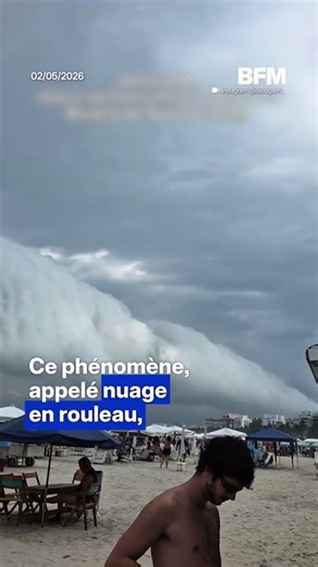 Brésil: un nuage géant se forme sur une plage