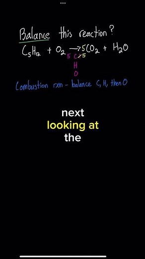 Balance combustion reactions? #chemistry