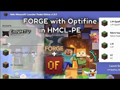 How to Install Forge with Optifine in HMCL-PE (hello minecraft launcher)