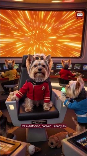 Yorkies Commanding the Starship Enterprise