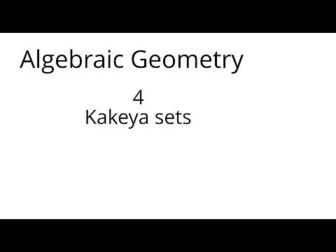 algebraic geometry 4 Kakeya sets