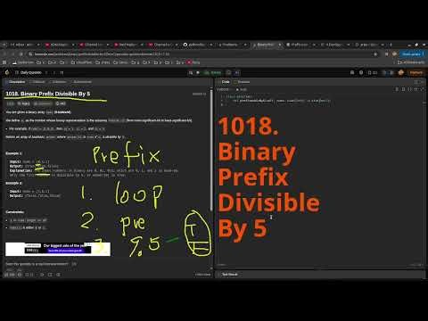 Leetcode Daily Challenge 1018. Binary Prefix Divisible By 5 #python #dsa
