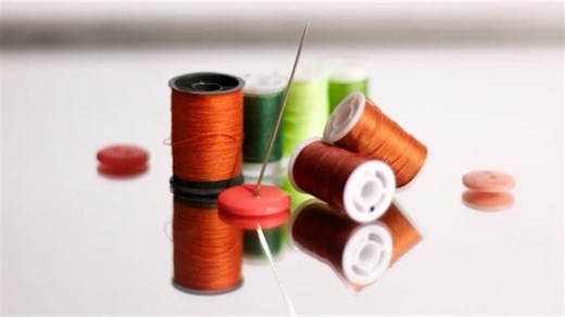 Threads, Needle, Sewing. Free Stock Video