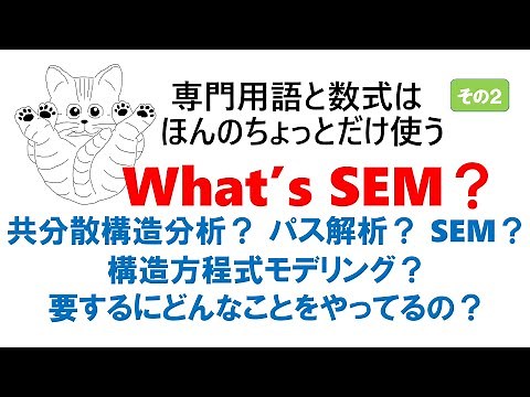 What's SEM？②：共分散構造分析（構造方程式モデリング）って何をやっているのか、基本的な仕組みを解説します（２／３）