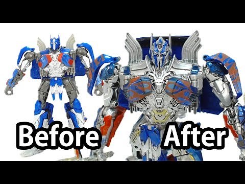 How to Customize Transformers 5 Toy? (Before & After) - OPTIMUS PRIME Voyager Class Fast Detail Up