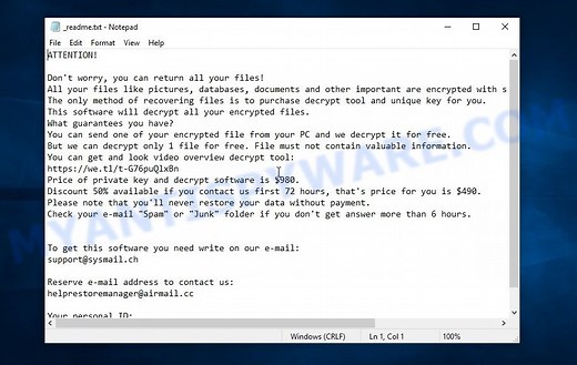 How to remove Vyia ransomware, Decrypt .vyia files.