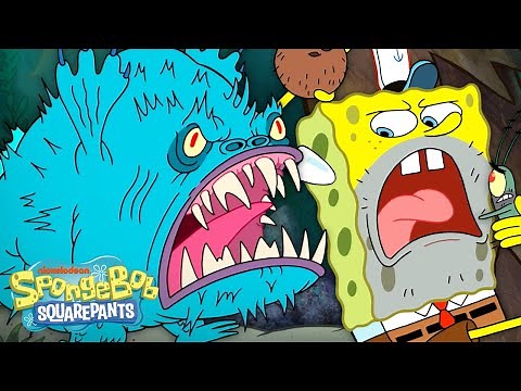 Monster Island Coconut FRENZY! 🥥 | "Delivery to Monster Island" Full Scene | SpongeBob