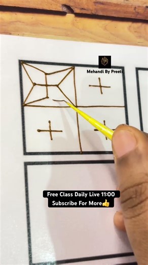 3D Floral grid Mehndi design || Easy grid mehndi #mehndi #gridmehndi #art #shorts #ytshorts