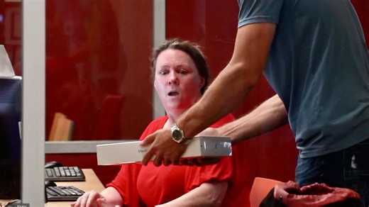 Giving laptops to people using public computers