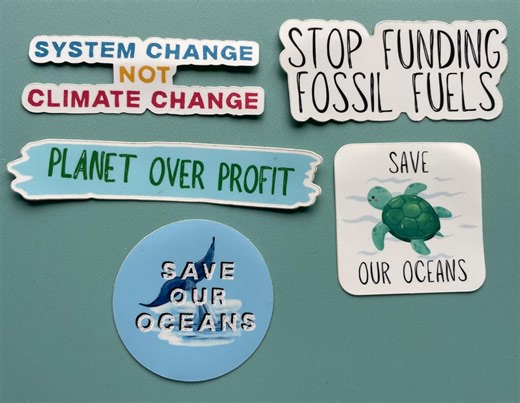 Pack of 5 Environmental Stickers | Vinyl Decal Stickers - Etsy