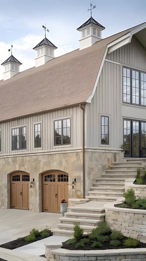 Found your perfect weekend getaway Barndominium! ☀️ The covered deck is perfect for relaxing. Tell me your favorite interior detail! 🪵 | The Build Beat