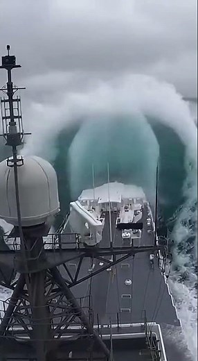 This 100ft Wave Nearly Swallowed the Entire Coast Guard Cutter #extreme #ocean #shorts