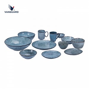 [Hot Item] Factory Wholesale Crockery Dinner Set 12PCS FDA LFGB Reactive Glazed Ceramic Dinnerware Set Custom Fine Porcelain Dinner Set for Houseware