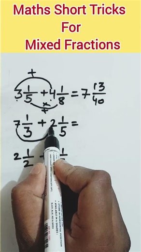Maths Short Tricks of mixed fraction | Maths Tricks | SSC Maths | Shorts