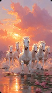 Vastu Wall Art: 7 Horses of Success 🌅🐎 “Feel the power of seven horses galloping into your life, bringing success, energy, and happiness!” Limited collection. Free shipping all over India. WhatsApp for orders. Prices start from ₹5,000/- This beautiful artwork shows seven white horses running under the golden sun. In Indian mythology, these horses pull the chariot of Surya Dev, the Sun God. They stand for speed, strength, and progress. According to Vastu Shastra, hanging a painting like this in