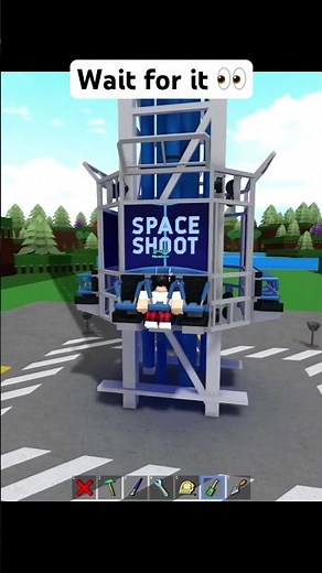 Launched free-fall tower in Babft! | Space Shoot #babft #roblox #ride #themepark