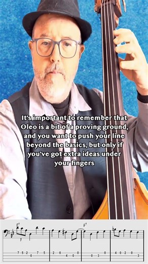 Jazz Bass Lines With Tabs: Foundation For A Proving Ground On Oleo By Sonny Rollins