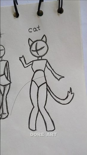 how to draw human cat tutorial #tutorial #howtodraw #drawing #shorts