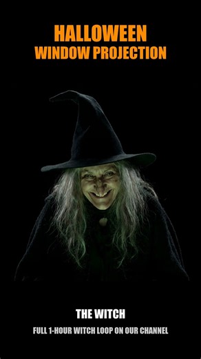 Halloween Window Projection: The Witch Haunts Again 🧙 #halloween #shorts