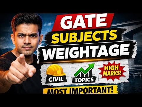 “GATE Civil 2026: Subject-wise Weightage + Smart Strategy to Score 70+”