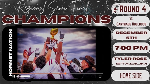 HORNETS SURVIVE & ADVANCE! Athens edges out Sunnyvale in a nail-biter, 37–36, to punch their ticket to Round 4! Next up: Carthage. And we need EVERY Hornet fan in the stands on December 5th! Show up. Be loud. Bring the swarm. Our boys are making history! | Athens High School
