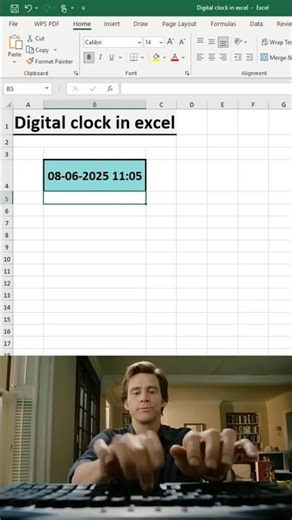 Excel Mai Digital Clock Kaise Banaye | Live Time Auto Update Trick| #excel #exceltutorial #exceltips