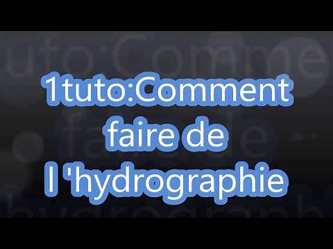 Tuto1:Comment faire de l'hydrographie