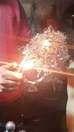 Titanium shavings on fire. Metal works. Machinist fun time.#titanium #machinist #laith #fun