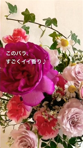 大輪ローズとスプレーバラの自由なアレンジ #shorts #フラワーアレンジメント作り方 #バラのアレンジ