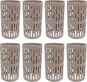 Plastic Tree Trunk Protector for ​Various Size Trees Revent Damage from Trimmers Mowers Rodents Adjustable with Built-in Locking Hooks for Vertical or Horizontal Stacking (8 Pack)