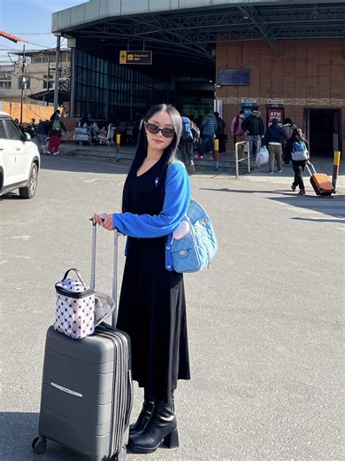 Shy girl fit check because the flight was delayed.✈️ #ootd #fitcheck #airport