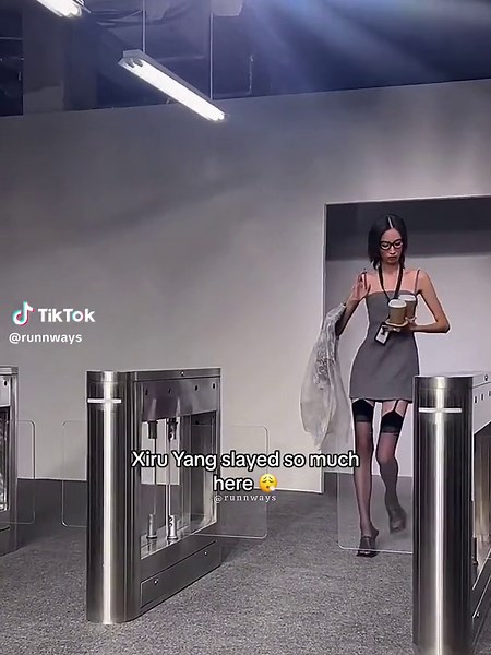 Mark Gong Rehearsing with Xiru Yang for S/S 2024 Fashion Show