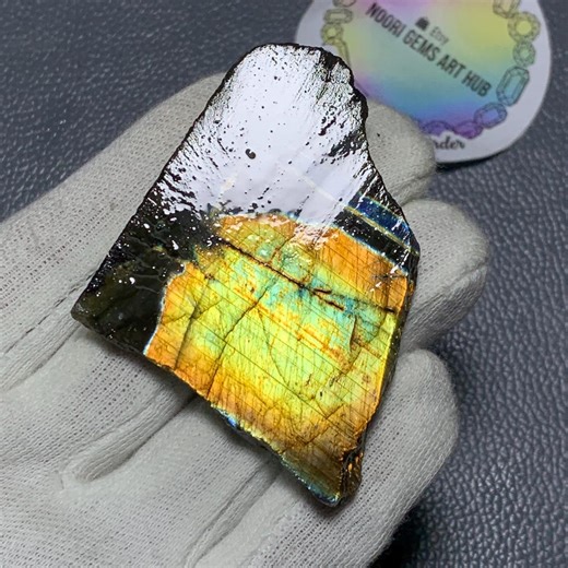 Raw Rainbow Labradorite, Natural Slab, Unpolished Rough Stone, Wire Wrap Gemstone, Healing Crystal Specimen - Etsy