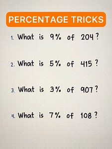 MATH TRICKS - Solving Percentage 💯 #math #mathlove | Math Love