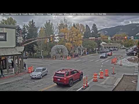 SeeJH.ai: Jackson Hole Town Square Timelapse on Broadway - October 10, 2026