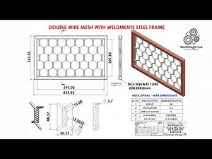 SolidWorks Tutorial: Double Wire Mesh with Weldments Steel Frame | Exercise 12